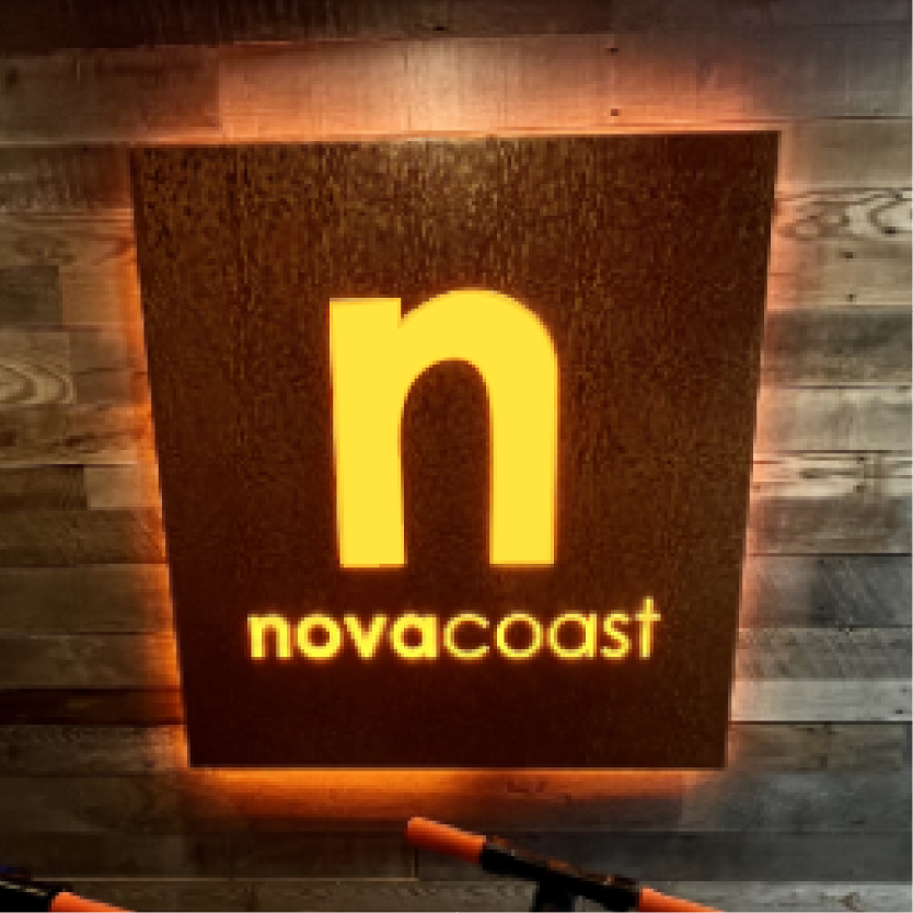 Novacoast Logo on Wall