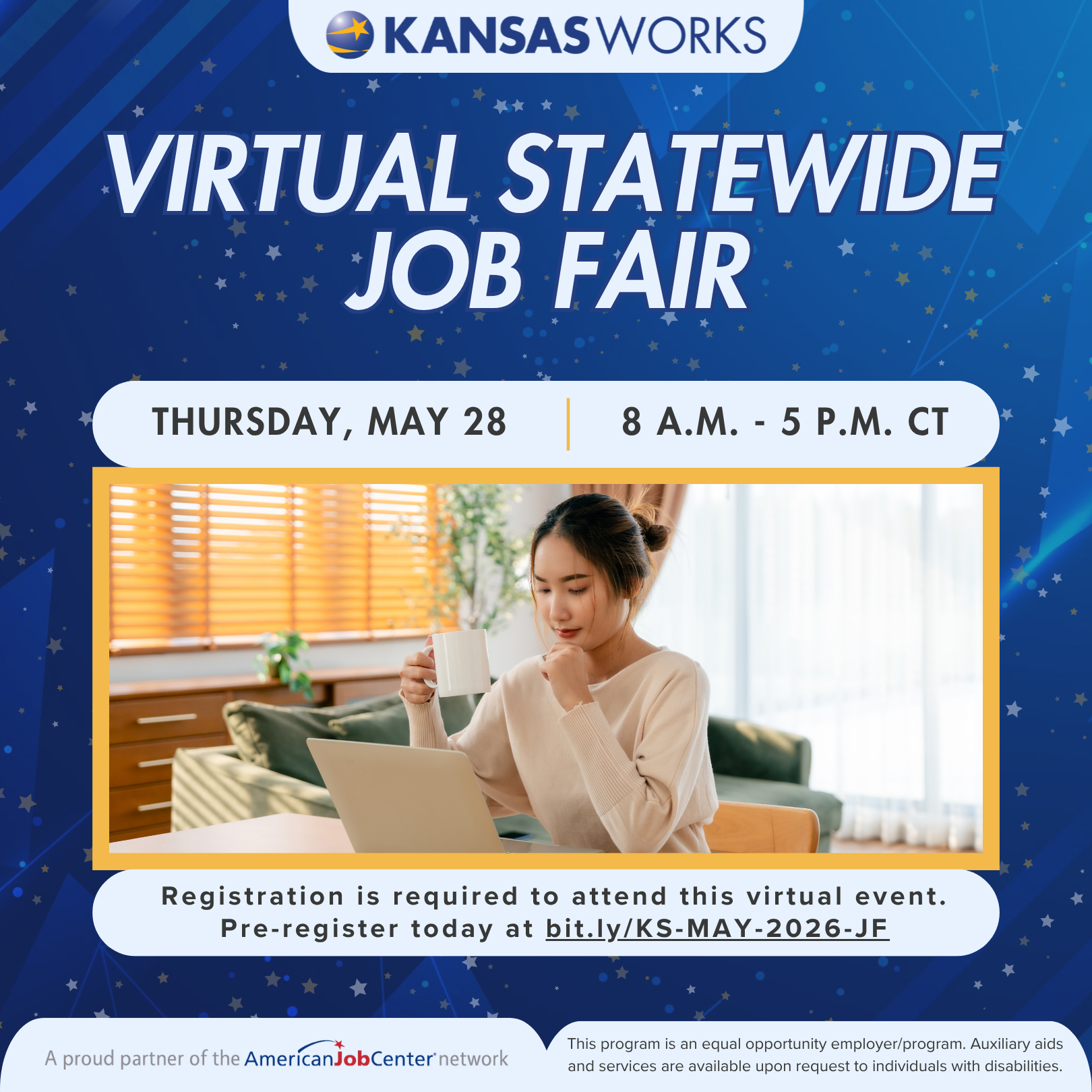 Virtual Statewide Job Fair Thursday, May 28 8 a.m. - 5 p.m.
