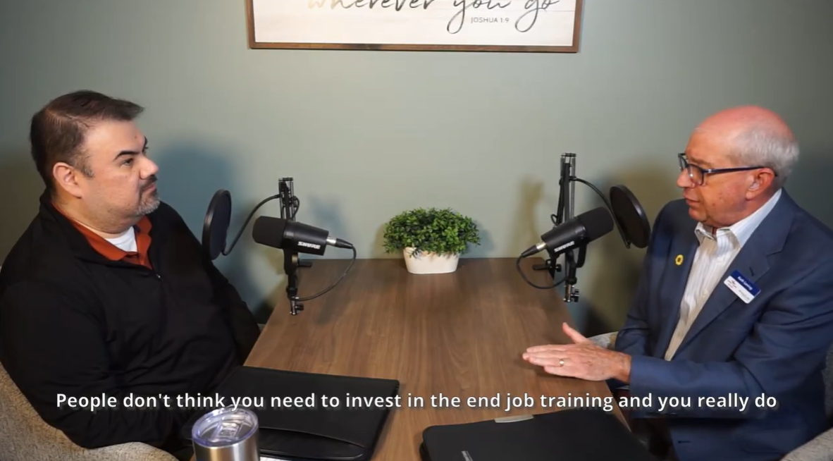 Keith Lawing and host Juventino Nava